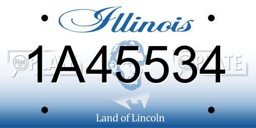 1A45534 Illinois License Plate