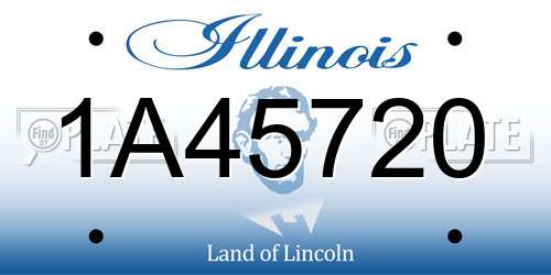 1A45720 Illinois License Plate
