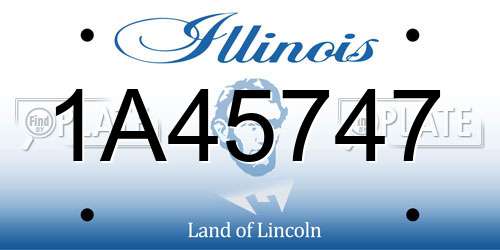 1A45747 Illinois License Plate