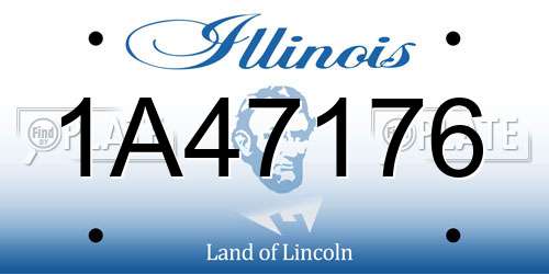 1A47176 Illinois License Plate