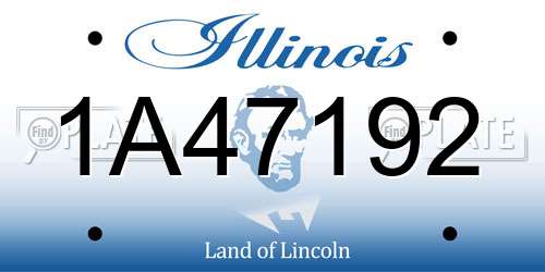 1A47192 Illinois License Plate