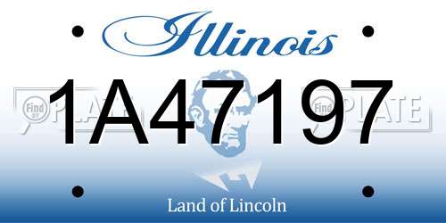 1A47197 Illinois License Plate
