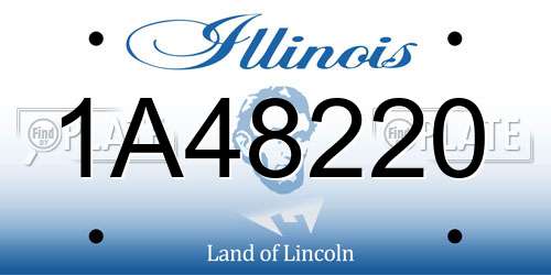 1A48220 Illinois License Plate