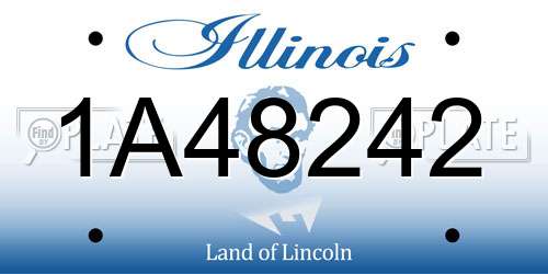 1A48242 Illinois License Plate
