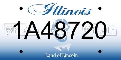 1A48720 Illinois License Plate