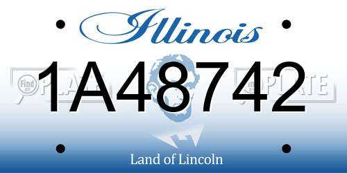 1A48742 Illinois License Plate