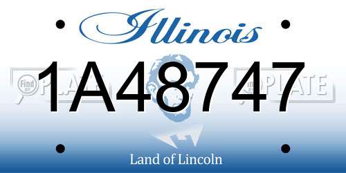 1A48747 Illinois License Plate