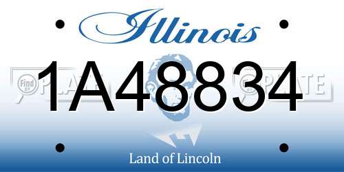 1A48834 Illinois License Plate