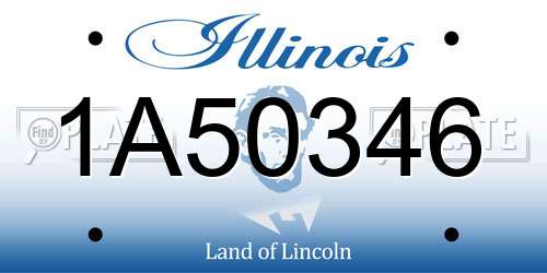 1A50346 Illinois License Plate