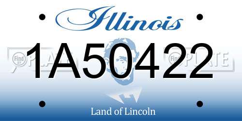 1A50422 Illinois License Plate