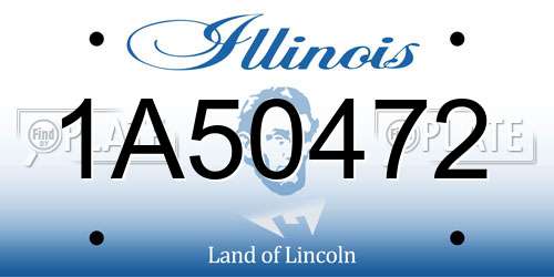1A50472 Illinois License Plate