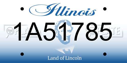 1A51785 Illinois License Plate