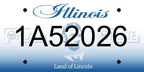 1A52026 Illinois License Plate