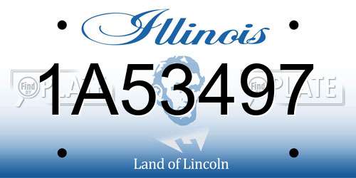 1A53497 Illinois License Plate