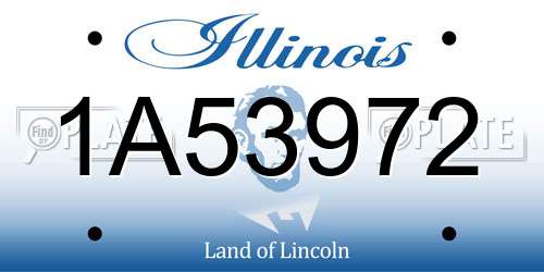 1A53972 Illinois License Plate