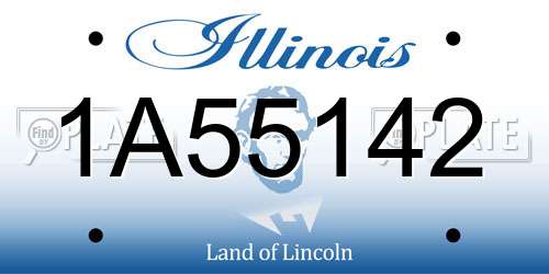 1A55142 Illinois License Plate