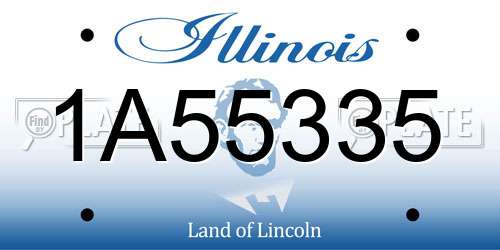 1A55335 Illinois License Plate