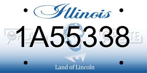 1A55338 Illinois License Plate