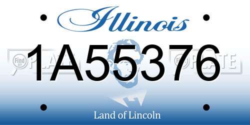 1A55376 Illinois License Plate