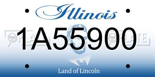 1A55900 Illinois License Plate