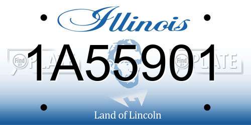 1A55901 Illinois License Plate