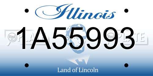 1A55993 Illinois License Plate
