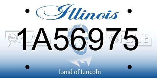 1A56975 Illinois License Plate