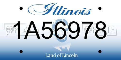 1A56978 Illinois License Plate