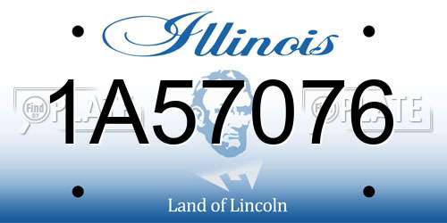 1A57076 Illinois License Plate