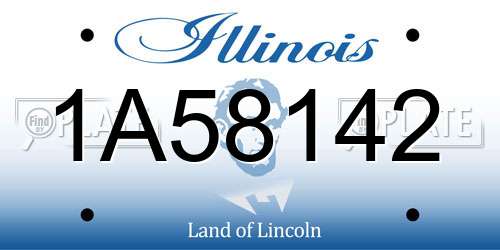 1A58142 Illinois License Plate