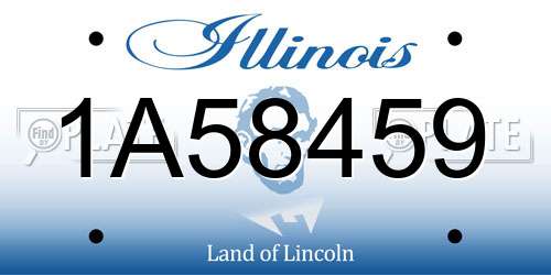 1A58459 Illinois License Plate