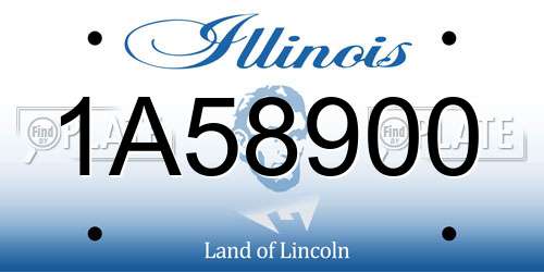1A58900 Illinois License Plate