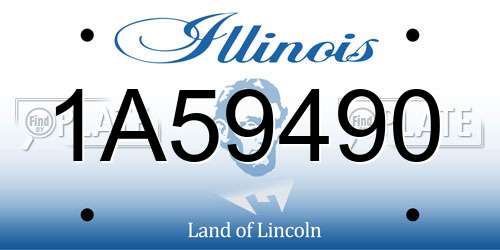 1A59490 Illinois License Plate
