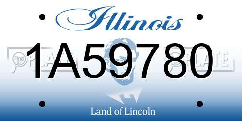 1A59780 Illinois License Plate