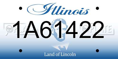 1A61422 Illinois License Plate