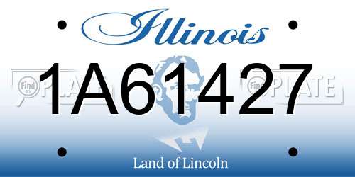 1A61427 Illinois License Plate
