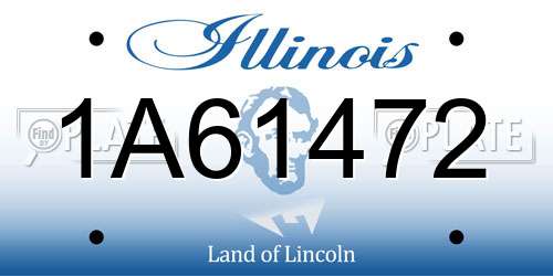 1A61472 Illinois License Plate
