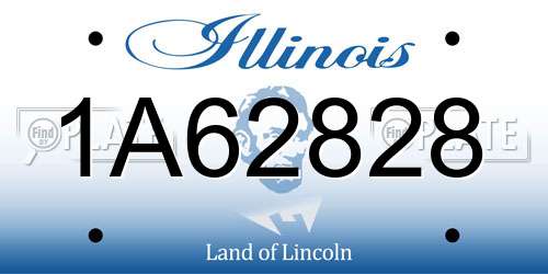 1A62828 Illinois License Plate