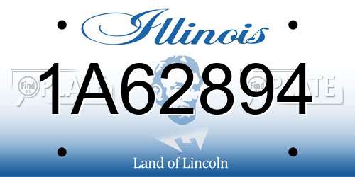 1A62894 Illinois License Plate