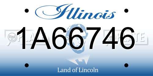 1A66746 Illinois License Plate