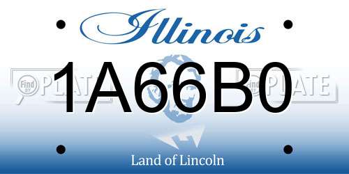 1A66B0 Illinois License Plate