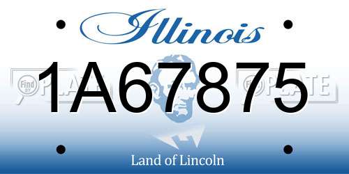 1A67875 Illinois License Plate