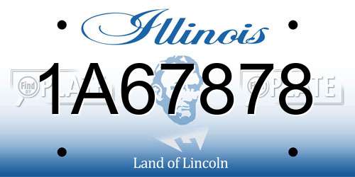 1A67878 Illinois License Plate