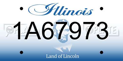1A67973 Illinois License Plate