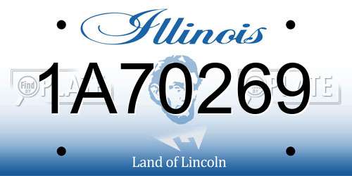 1A70269 Illinois License Plate