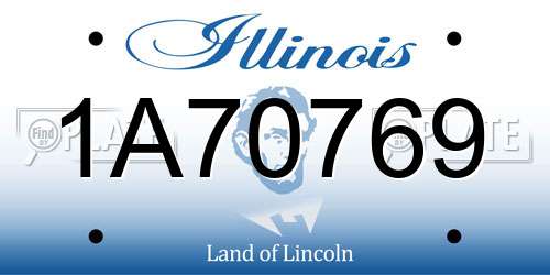 1A70769 Illinois License Plate