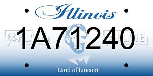1A71240 Illinois License Plate