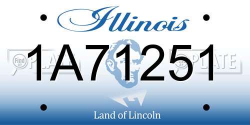 1A71251 Illinois License Plate