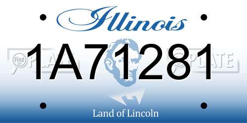 1A71281 Illinois License Plate