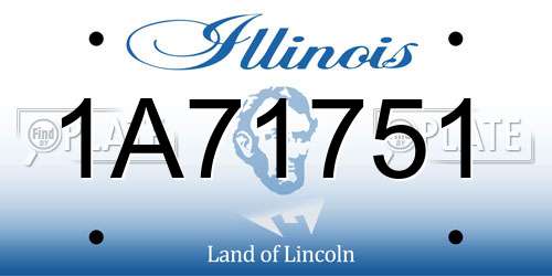 1A71751 Illinois License Plate